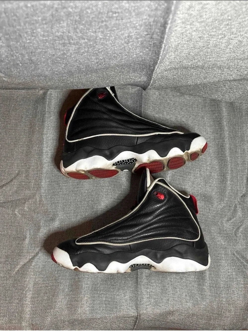 Jordan Black White and Red Retro Basketball Sneakers